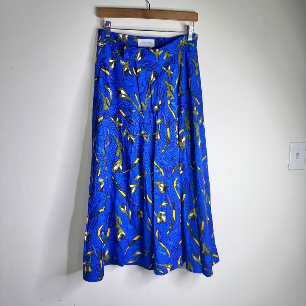 Christian Wijnants Antwerp Women's Skirt Blue Print Pockets